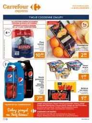 Gazetka promocyjna Carrefour - Gazetka Express - Gazetka - ważna od 22.02 do 22.02.2021 - strona 2 - produkty: Piwa, Piwo, Ser, Gra, 7up, Mirinda, Wafelek, Pomarańcze, Siatka, Pepsi, Napój gazowany, Deser, Harnaś, Napój, Monte
