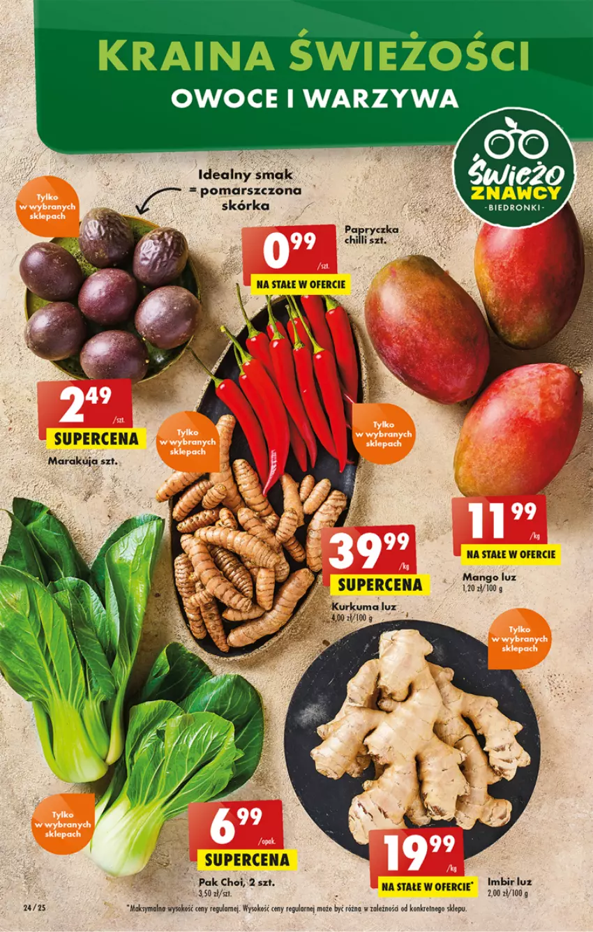 Gazetka promocyjna Biedronka - W tym tygodniu - ważna 06.10 do 12.10.2022 - strona 24 - produkty: Kret, Kurkuma, Mango, Mars, Owoce, Warzywa