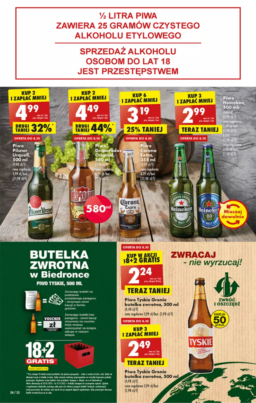 Gazetka promocyjna Biedronka - W tym tygodniu - ważna 06.10 do 12.10.2022 - strona 54 - produkty: Fa, Piwo, Tyskie