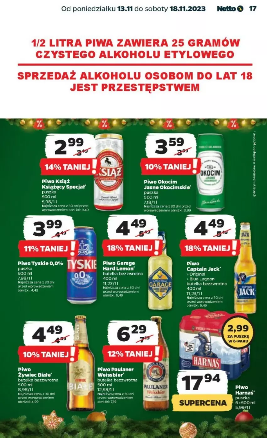 Gazetka promocyjna Netto - ważna 13.11 do 18.11.2023 - strona 9 - produkty: Gra, Koc, Okocim, Olej, Piwa, Piwo, Por