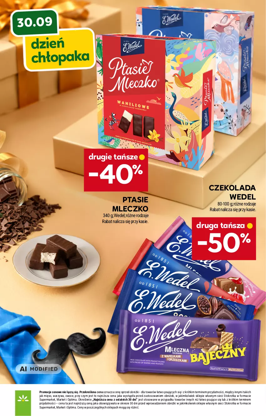 Gazetka promocyjna Stokrotka - Market - ważna 24.09 do 30.09.2026 - strona 8 - produkty: Czekolada, Mięso, Mleczko, Optima, Owoce, Ptasie mleczko, Warzywa