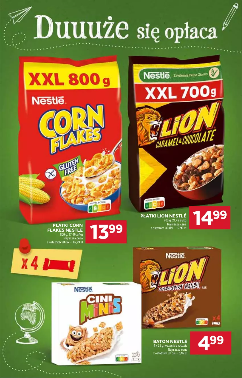 Gazetka promocyjna Stokrotka - Supermarket - ważna 19.09 do 25.09.2024 - strona 11 - produkty: Baton, Corn flakes, Lion, Nestlé