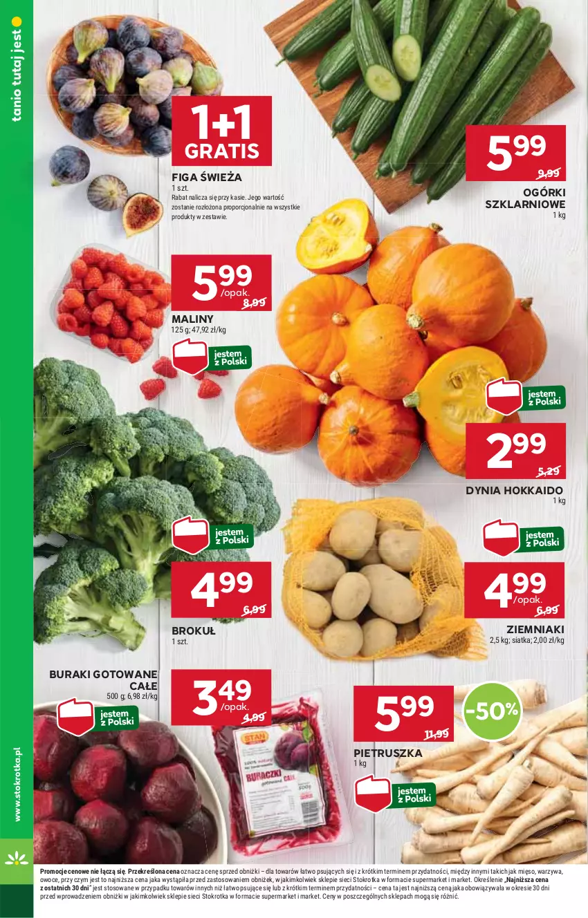 Gazetka promocyjna Stokrotka - Supermarket - ważna 19.09 do 25.09.2024 - strona 6 - produkty: Buraki, Gra, HP, Maliny, Pietruszka, Ziemniaki