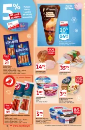 Gazetka promocyjna Auchan - Magia Świąt Supermarkety - Gazetka - ważna od 15.12 do 15.12.2021 - strona 4 - produkty: Ser, Twaróg, Brie, Twaróg delikatny, Mascarpone, Szynka, Camembert, Morliny, Galbani, Kabanos, Ser pleśniowy, Berlinki