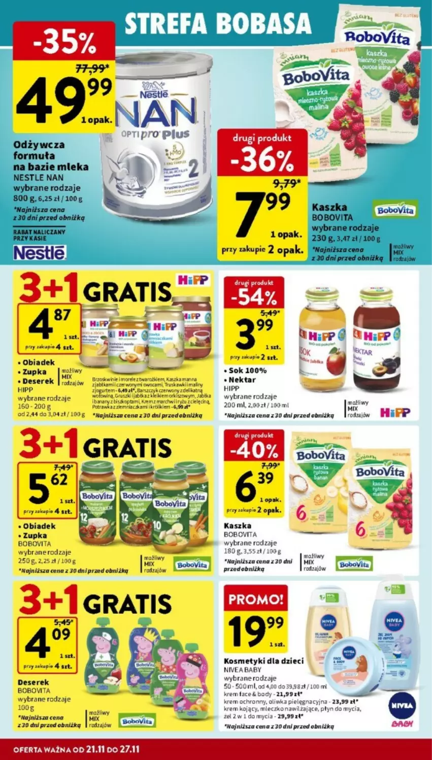 Gazetka promocyjna Intermarche - ważna 21.11 do 27.11.2024 - strona 32 - produkty: BoboVita, Body, Deser, Dzieci, Fa, Gra, HiPP, Królik, Maliny, Mleczko, Nektar, Nivea, Płyn do mycia, Ser, Serek, Sok, Truskawki, Vita C