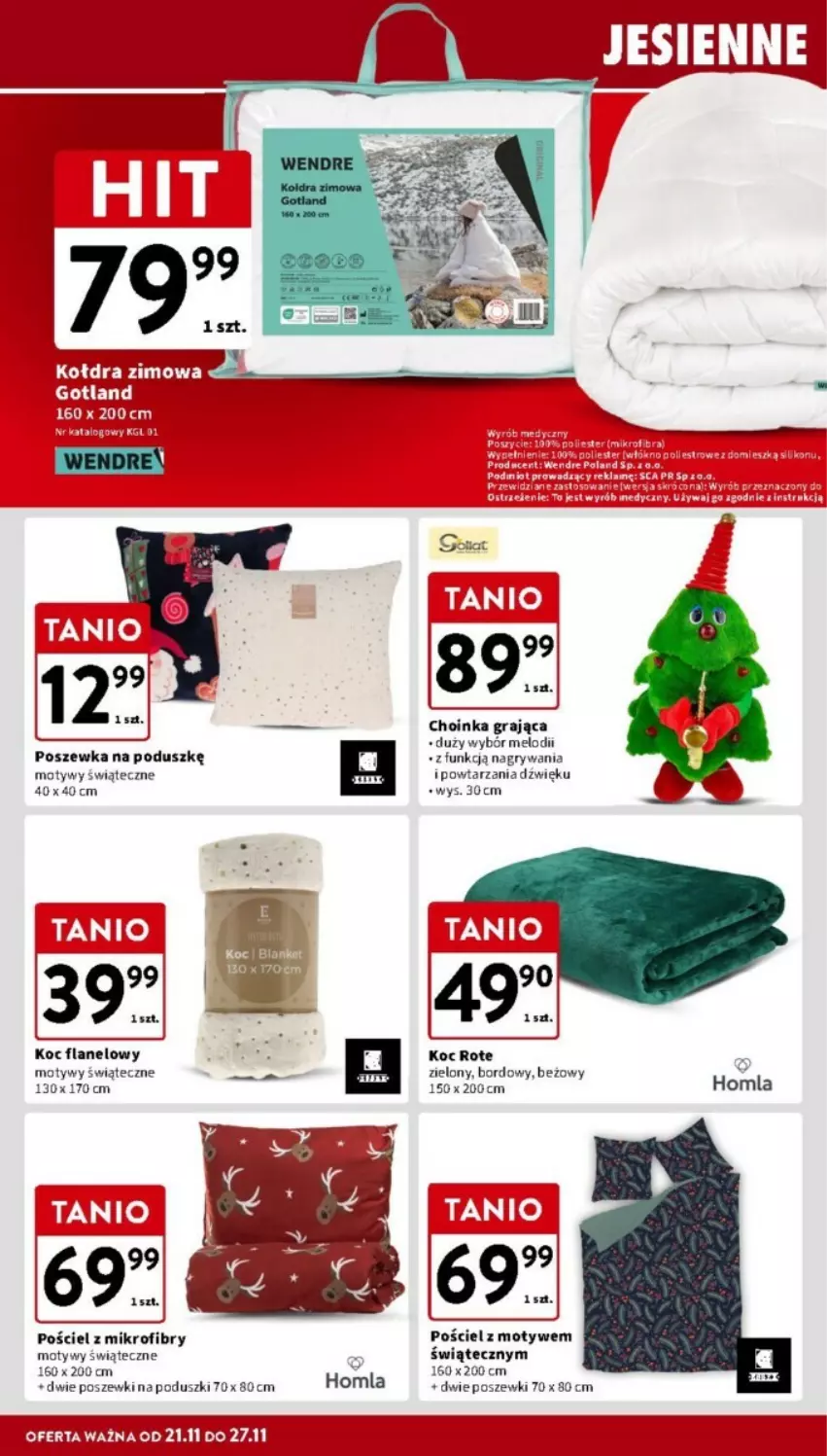 Gazetka promocyjna Intermarche - ważna 21.11 do 27.11.2024 - strona 35 - produkty: Choinka, Gra, Gry, Inka, Koc, Pościel, Poszewka