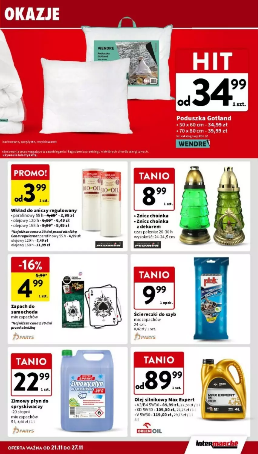 Gazetka promocyjna Intermarche - ważna 21.11 do 27.11.2024 - strona 36 - produkty: Choinka, Inka, Olej, Olej silnikowy, Płyn do spryskiwaczy, Sok, Top, Znicz