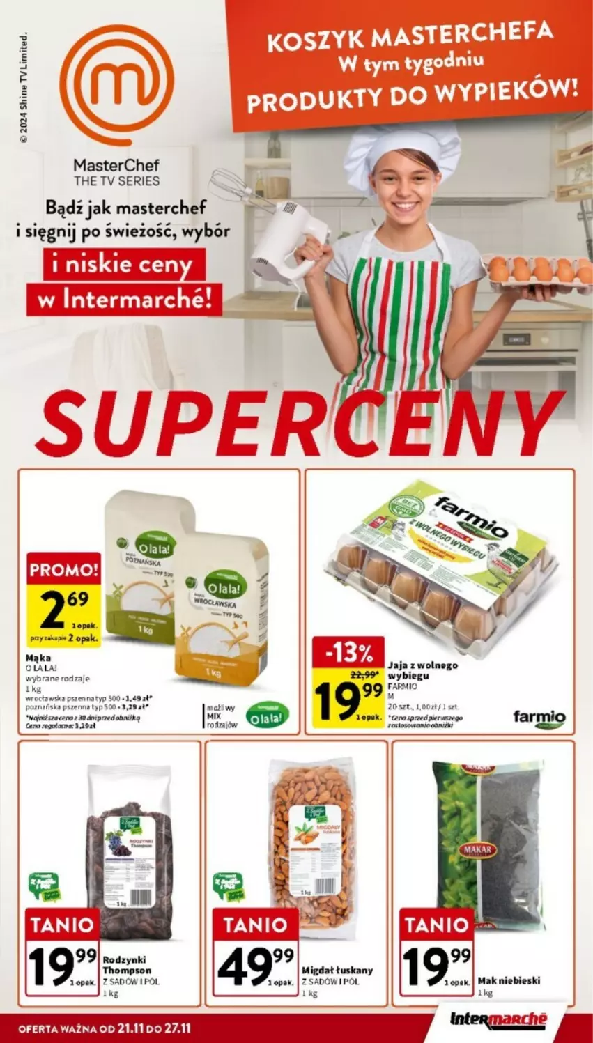 Gazetka promocyjna Intermarche - ważna 21.11 do 27.11.2024 - strona 40 - produkty: Fa, Jaja, Jaja z wolnego wybiegu, Mąka, Rodzynki, Ser