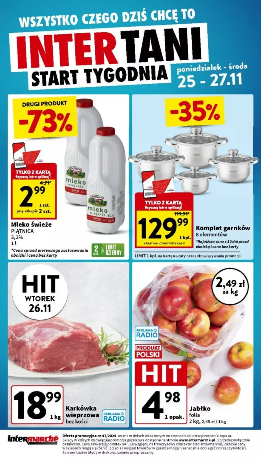 Gazetka promocyjna Intermarche - ważna 21.11 do 27.11.2024 - strona 43 - produkty: Mleko, Piątnica