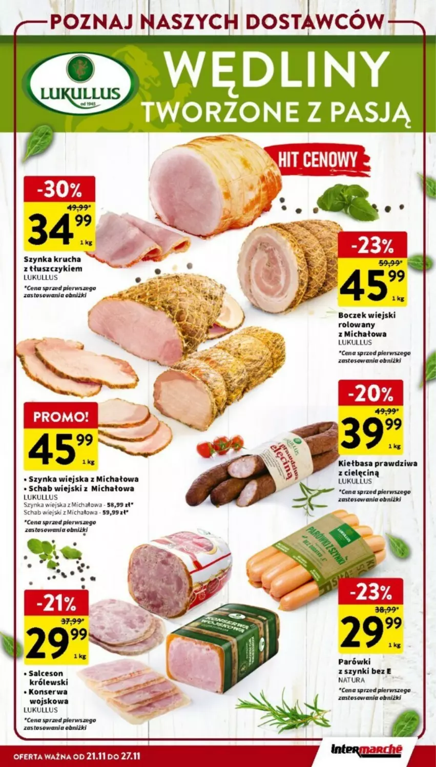 Gazetka promocyjna Intermarche - ważna 21.11 do 27.11.2024 - strona 7 - produkty: Boczek, Kiełbasa, Królewski, Parówki, Salceson, Ser, Szynka