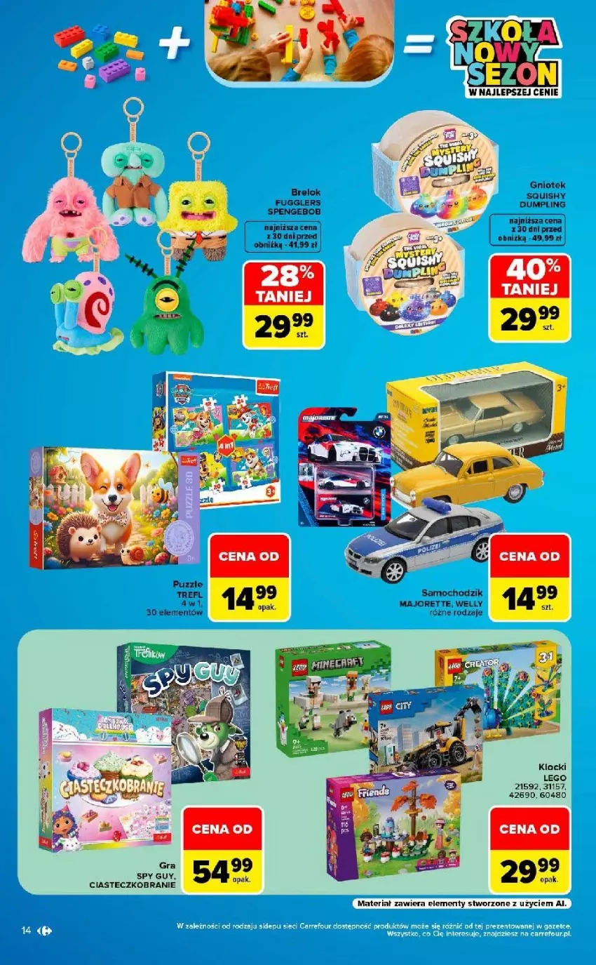 Gazetka promocyjna Carrefour - Gazetka Market SZKOŁA nowy sezon - ważna 10.08 do 12.09.2026 - strona 14 - produkty: Chodzik, Klocki, LEGO, Puzzle