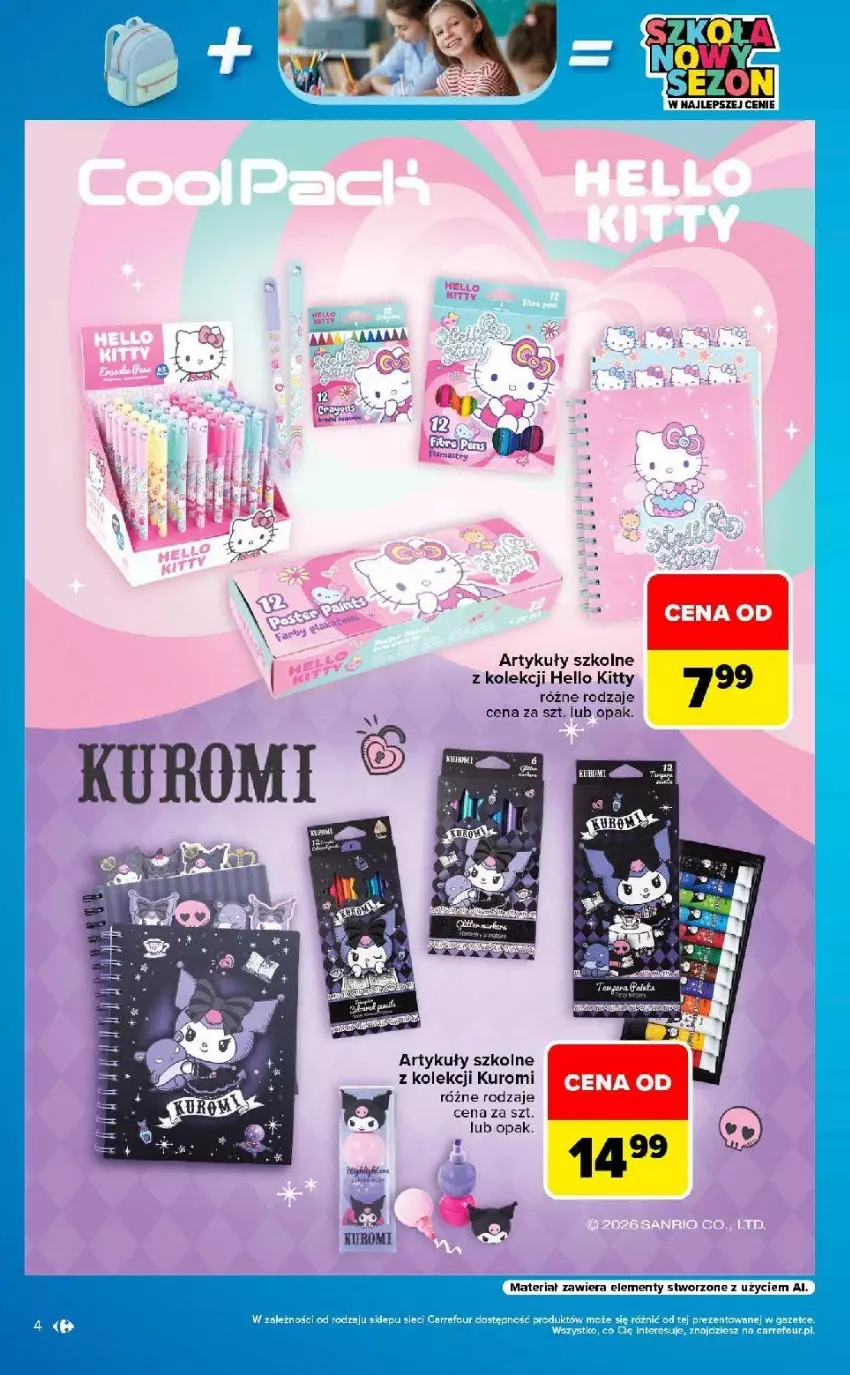Gazetka promocyjna Carrefour - Gazetka Market SZKOŁA nowy sezon - ważna 10.08 do 12.09.2026 - strona 4