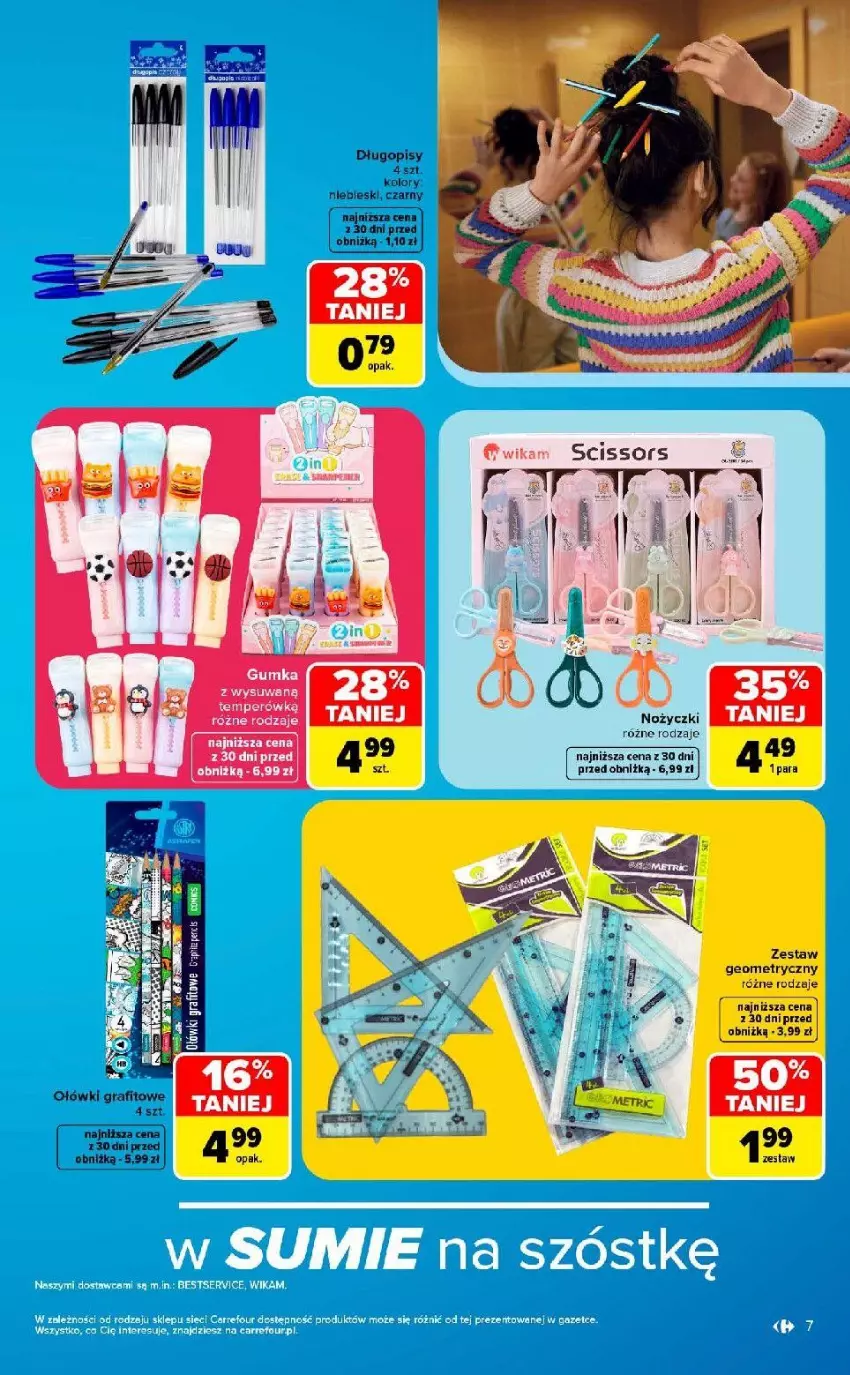 Gazetka promocyjna Carrefour - Gazetka Market SZKOŁA nowy sezon - ważna 10.08 do 12.09.2026 - strona 7 - produkty: Długopis