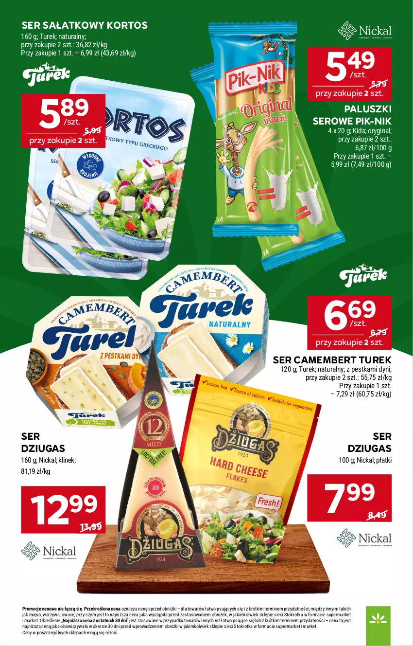 Gazetka promocyjna Stokrotka - Supermarket - ważna 13.08 do 20.08.2025 - strona 18 - produkty: Camembert, Fa, Farm Milk, Gin, Mięso, Owoce, Sałat, Ser, Twaróg, Twaróg półtłusty, Warzywa