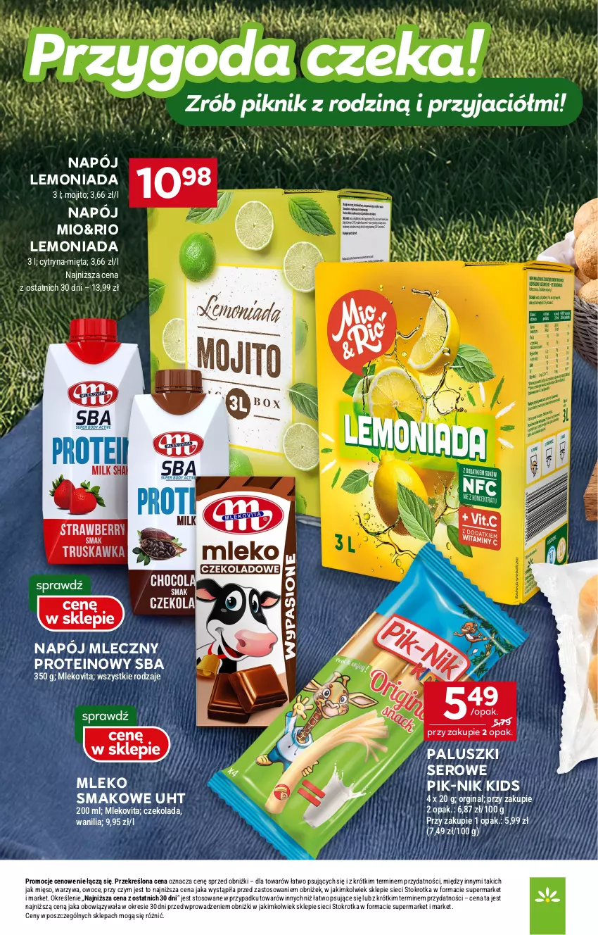 Gazetka promocyjna Stokrotka - Supermarket - ważna 13.08 do 20.08.2025 - strona 32 - produkty: Czekolada, Gin, Lemoniada, Mięso, Mięta, Mleko, Mleko smakowe, Mlekovita, Napój, Napój mleczny, Owoce, Ser, Warzywa