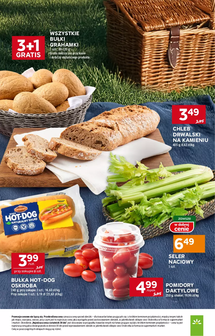 Gazetka promocyjna Stokrotka - Supermarket - ważna 13.08 do 20.08.2025 - strona 33 - produkty: Bułka, Chleb, Gra, Mięso, Owoce, Pomidory, Seler naciowy, Warzywa