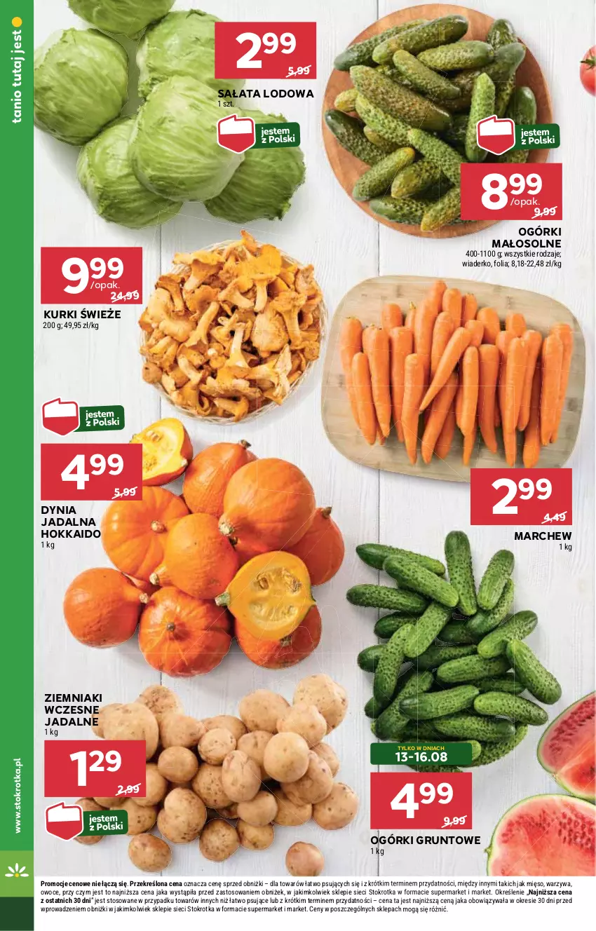 Gazetka promocyjna Stokrotka - Supermarket - ważna 13.08 do 20.08.2025 - strona 8 - produkty: Grunt, Mięso, Owoce, Sałat, Sałata lodowa, Warzywa, Ziemniaki