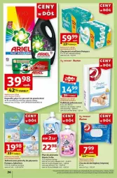 Gazetka promocyjna Auchan - Gazetka - ważna od 03.07 do 03.07.2024 - strona 21 - produkty: Pampers, Pieluchy, Proszek do prania, Płyn do płukania, Chusteczki, Chusteczki do higieny, Ariel, Podkład, LG, Fa