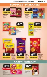 Gazetka promocyjna Netto - Od Środy - Gazetka - ważna od 05.06 do 05.06.2024 - strona 13 - produkty: Krakus, Cheetos, Ser, Nesquik, Beko, Beskidzki, Chipsy, Kawa mielona, Kawa, Wafle, Herbatniki, Lipton, Czekolada, Limonka, Herbata, Lay’s, Mamba, Krakuski, Nestlé, Herbata owocowa