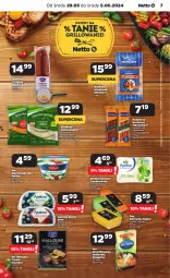 Gazetka promocyjna Netto - Od Środy - Gazetka - ważna od 05.06 do 05.06.2024 - strona 7 - produkty: Mozzarella, Ser, Tarczyński, Serek, Morliny, Kabanos, Grill, Kiełbasa