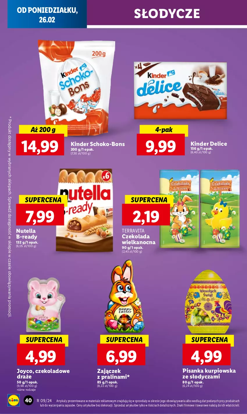 Gazetka promocyjna Lidl - GAZETKA - ważna 26.02 do 28.02.2024 - strona 42 - produkty: Czekolada, Kinder, Nutella, Vita C