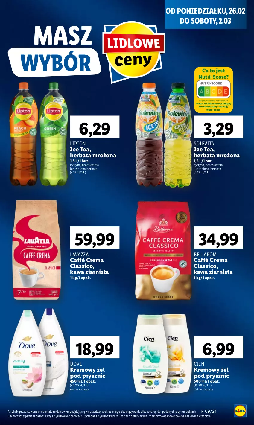 Gazetka promocyjna Lidl - GAZETKA - ważna 26.02 do 28.02.2024 - strona 55 - produkty: Bell, Bella, Dove, Herbata, Ice tea, Kawa, Kawa ziarnista, Lavazza, Lipton, Wazon