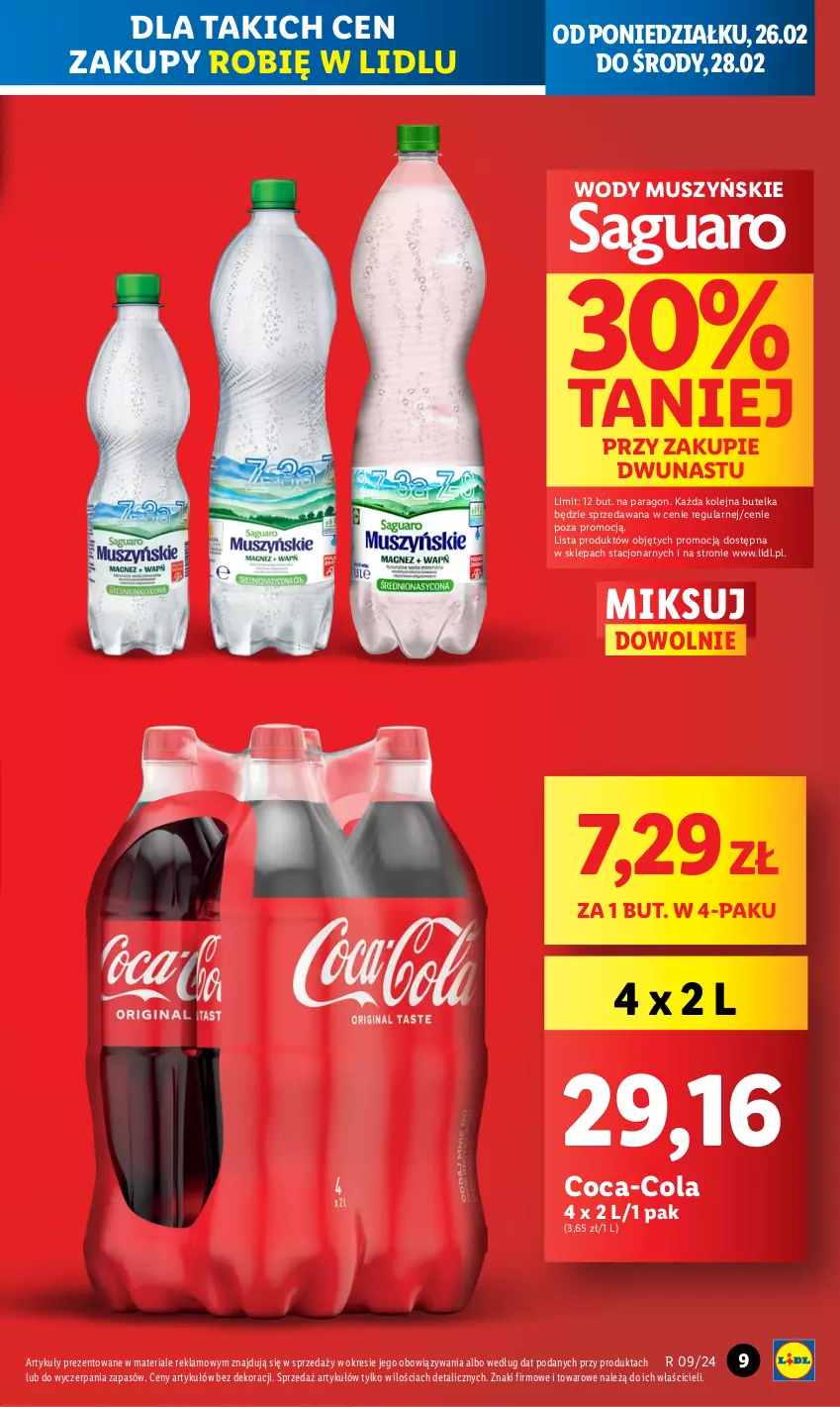 Gazetka promocyjna Lidl - GAZETKA - ważna 26.02 do 28.02.2024 - strona 9 - produkty: Coca-Cola, Mus, Olej