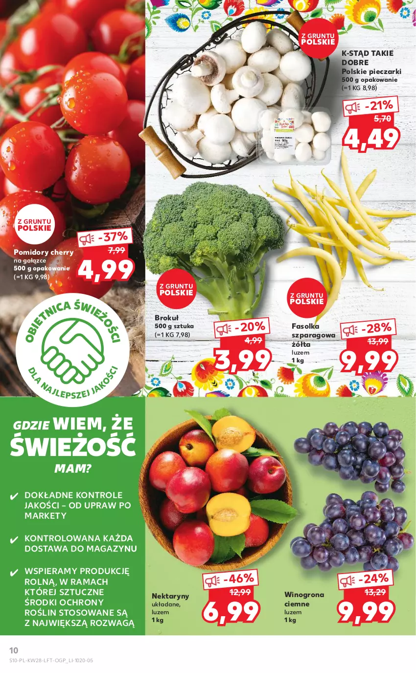 Gazetka promocyjna Kaufland - OFERTA TYGODNIA - ważna 14.07 do 20.07.2022 - strona 10 - produkty: Fa, Grunt, Nektar, Piec, Pomidory, Rama, Wino, Winogrona