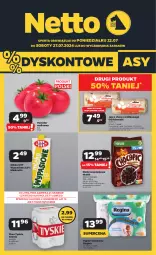 Gazetka promocyjna Netto - Od Poniedziałku - Gazetka - ważna od 27.07 do 27.07.2024 - strona 1 - produkty: Piwa, Piwo, Gin, Gra, Papier, Jaja, Kosz, Tyskie, Mlekovita, Papier toaletowy, Danio, Nestlé, Pomidor malinowy, Kokos, Mleko