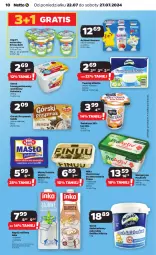 Gazetka promocyjna Netto - Od Poniedziałku - Gazetka - ważna od 27.07 do 27.07.2024 - strona 10 - produkty: Jogurt naturalny, Ser, Gra, Inka, Danone, Twaróg, Zott, Jogurt, Napój roślinny, Mlekovita, Rolmlecz, Actimel, Serek homogenizowany, Serek, Margaryna, Miks tłuszczowy, Finuu, Masło, Napój, Mleko