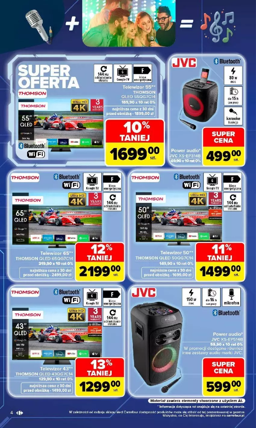 Gazetka promocyjna Carrefour - Gazetka Carrefour w SUMIE multimedia dla każdego - ważna 17.08 do 05.09.2026 - strona 4 - produkty: JVC, Mikrofon