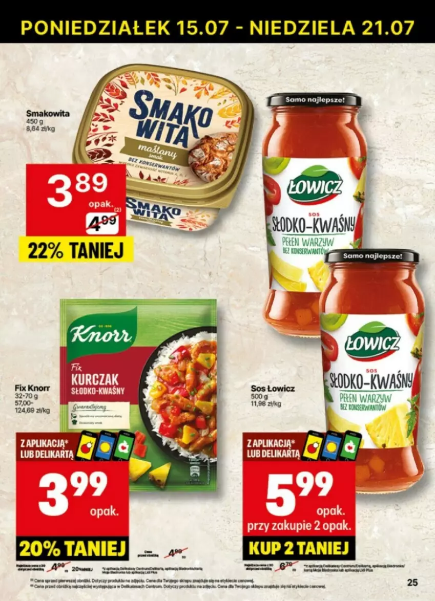 Gazetka promocyjna Delikatesy Centrum - ważna 15.07 do 21.07.2024 - strona 18 - produkty: Dell, Knorr, Rum, Ser, Sos