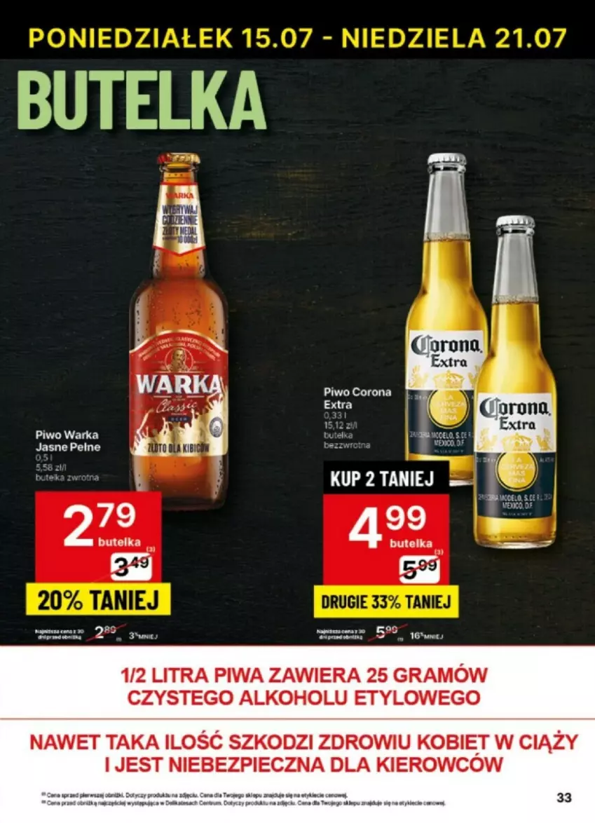 Gazetka promocyjna Delikatesy Centrum - ważna 15.07 do 21.07.2024 - strona 27 - produkty: Gra, Piec, Piwa, Piwo, Tera, Warka