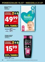 Gazetka promocyjna Delikatesy Centrum - Gazetka - ważna od 21.07 do 21.07.2024 - strona 28 - produkty: Elseve, Gin, Pampers, Pieluchy, Szampon