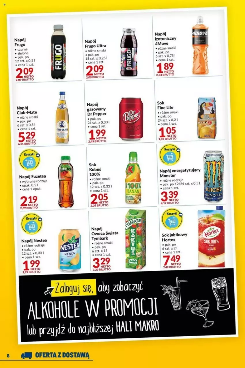 Gazetka promocyjna Makro - ważna 19.09 do 02.10.2023 - strona 12 - produkty: Hortex, Kubuś, Napój, Napój gazowany, Napój izotoniczny, Nestea, Owoce, Sok, Sok jabłkowy, Tymbark