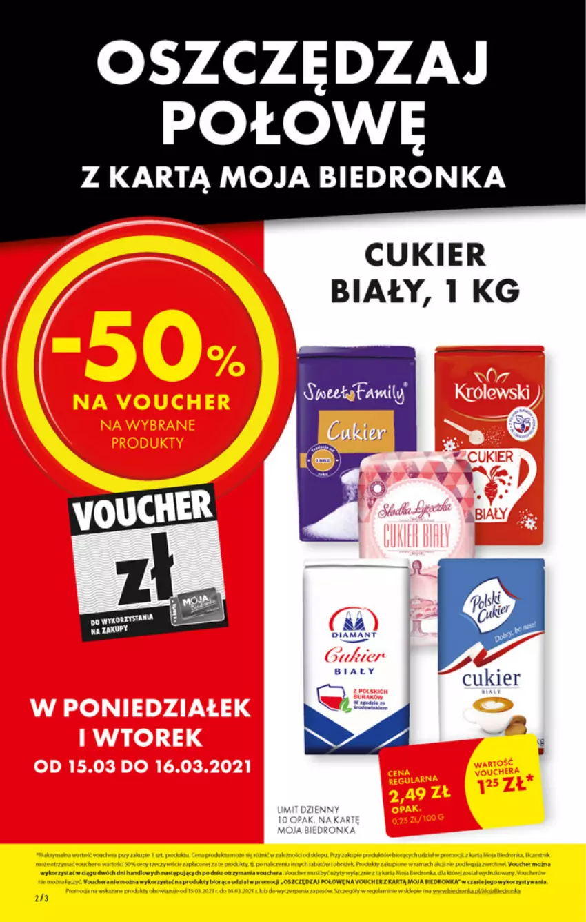 Gazetka promocyjna Biedronka - W tym tygodniu PN - ważna 15.03 do 20.03.2021 - strona 2 - produkty: Cukier, Fa, K2, Orka