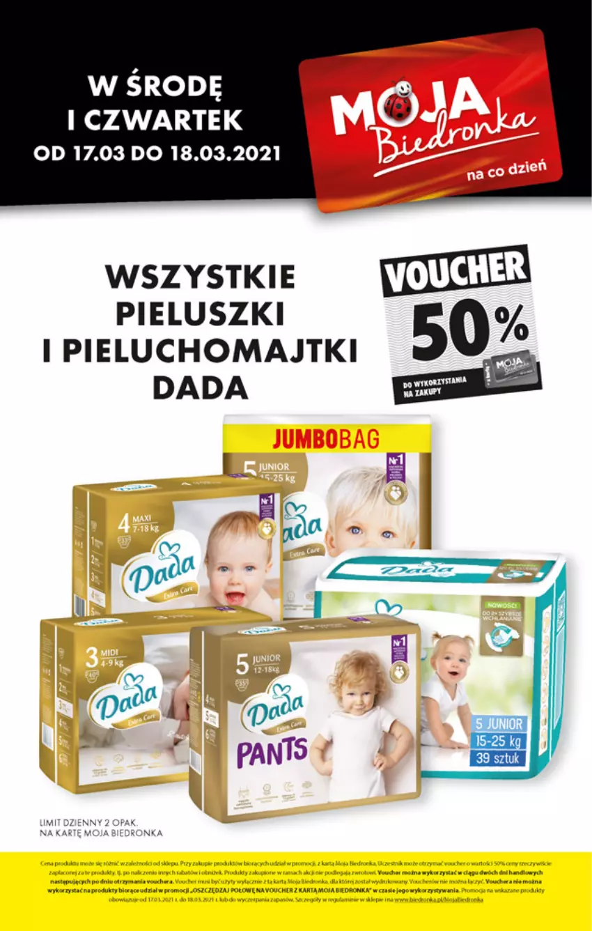 Gazetka promocyjna Biedronka - W tym tygodniu PN - ważna 15.03 do 20.03.2021 - strona 5 - produkty: Dada, Majtki, Pieluchomajtki