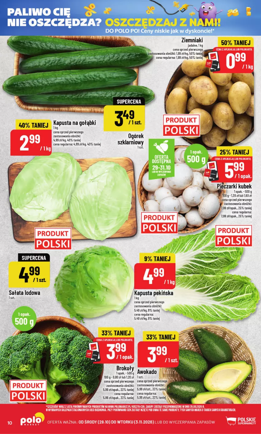 Gazetka promocyjna PoloMarket - Gazetka POLOmarket - ważna 28.10 do 03.11.2026 - strona 10 - produkty: Sałat, Sałata lodowa, Ziemniaki