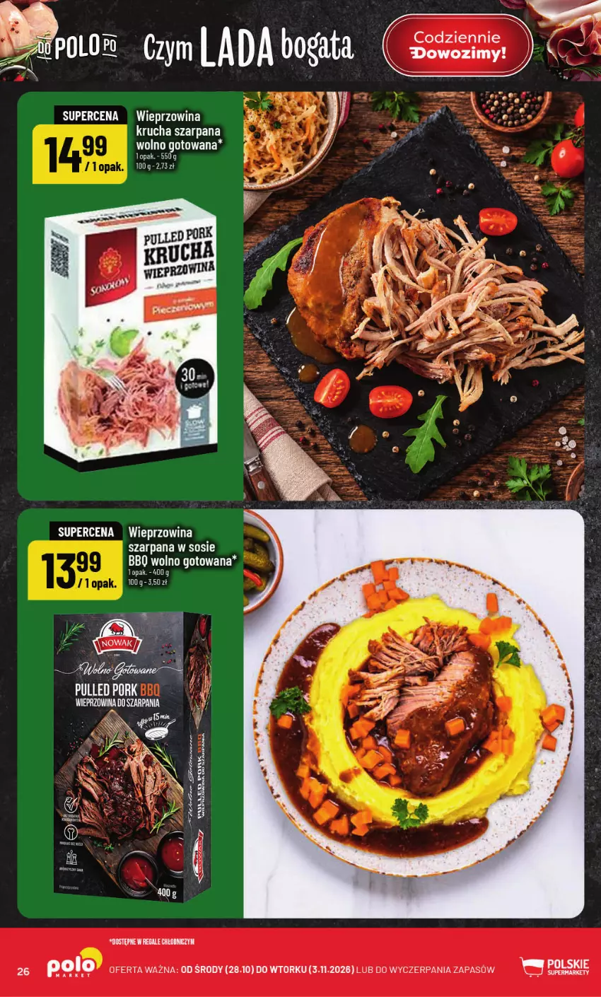 Gazetka promocyjna PoloMarket - Gazetka POLOmarket - ważna 28.10 do 03.11.2026 - strona 26 - produkty: Fa, Sos, Wieprzowina