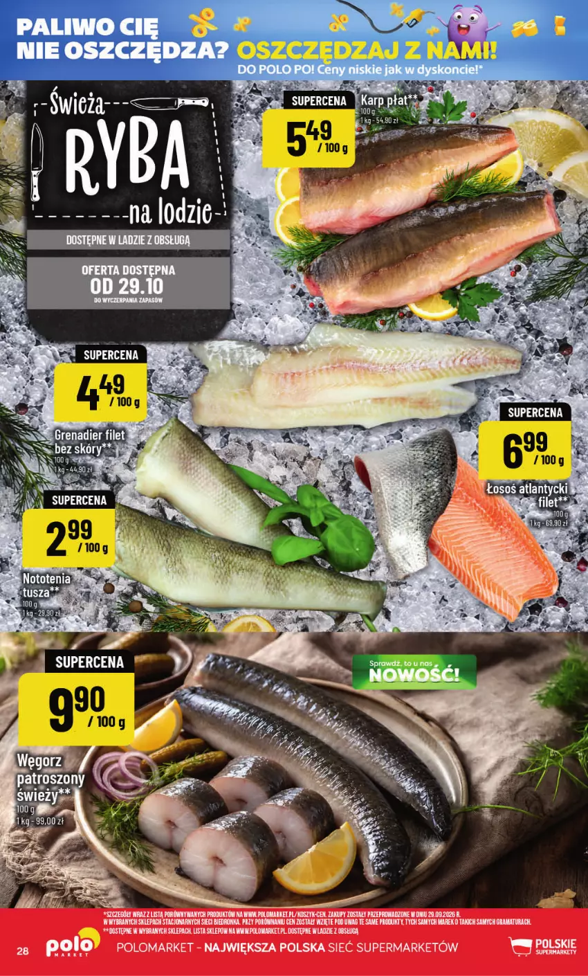 Gazetka promocyjna PoloMarket - Gazetka POLOmarket - ważna 28.10 do 03.11.2026 - strona 28 - produkty: Fa, Gra, Grenadier, Karp, Kosz, Por, Rama