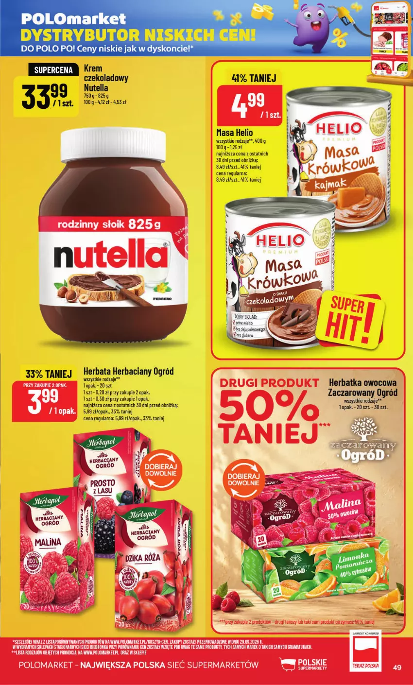 Gazetka promocyjna PoloMarket - Gazetka POLOmarket - ważna 28.10 do 03.11.2026 - strona 49 - produkty: Helio, Herbata, Nutella, Ogród, Top