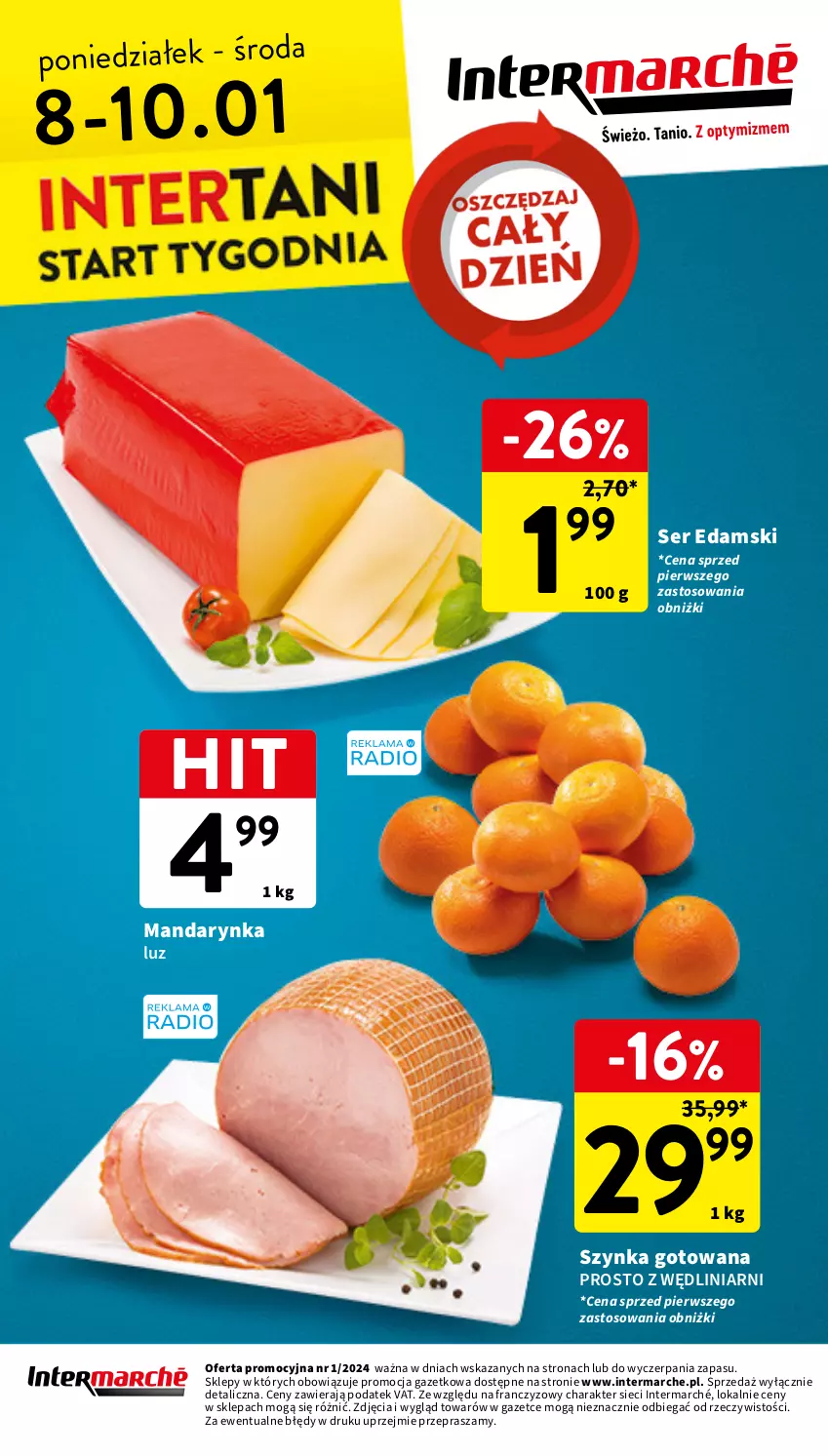 Gazetka promocyjna Intermarche - Gazetka Intermarche - ważna 03.01 do 10.01.2024 - strona 32 - produkty: Edam, Ser, Szynka