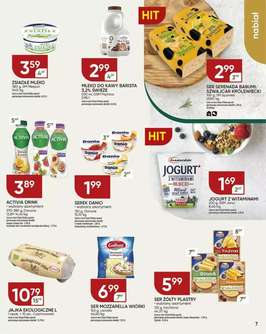 Gazetka promocyjna Chata Polska - ważna 23.05 do 02.06.2024 - strona 18 - produkty: Activia, Danio, Jogurt, Mleko, Piątnica, Ser, Serek