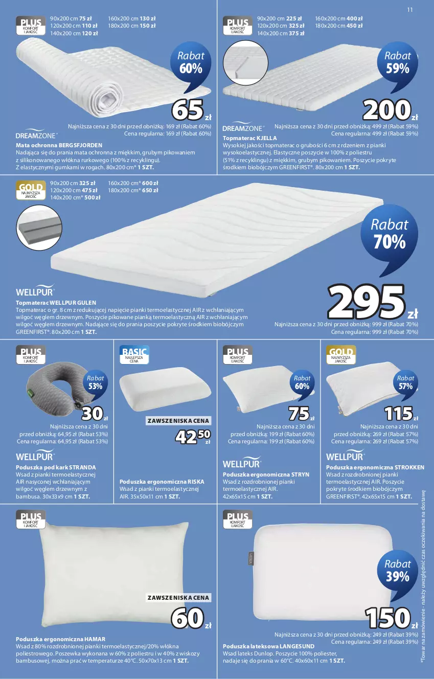 Gazetka promocyjna Jysk - Oferta tygodnia - ważna 23.09 do 11.10.2026 - strona 12 - produkty: Hama, LG, Mata ochronna, Materac, Poduszka, Poduszka pod kark, Poszewka, Pur, Sok, Tera, Top, Tran
