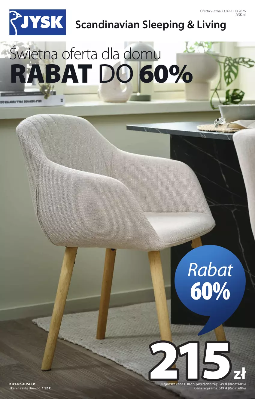 Gazetka promocyjna Jysk - Oferta tygodnia - ważna 23.09 do 11.10.2026 - strona 2 - produkty: Krzesło