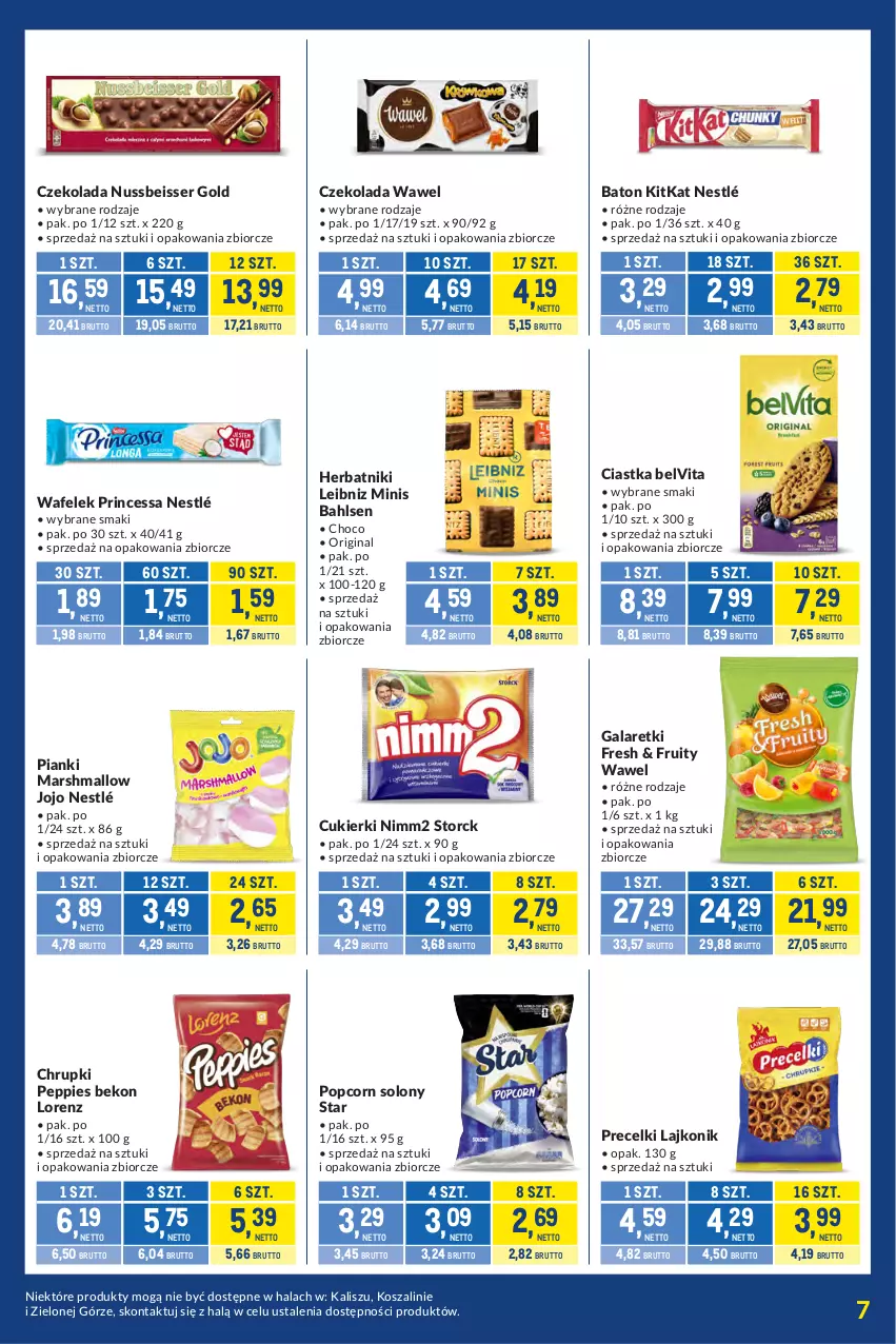 Gazetka promocyjna Makro - Kupujesz więcej płacisz mniej - ważna 04.08 do 31.08.2026 - strona 7 - produkty: Baton, Beko, BelVita, Chrupki, Ciastka, Cukier, Cukierki, Czekolada, Gala, Galaretki, Gin, Herbatniki, Kosz, Lajkonik, Lorenz, Mars, Nestlé, Nimm2, Popcorn, Precelki, Princessa, Ser, Szal, Wafelek, Wawel