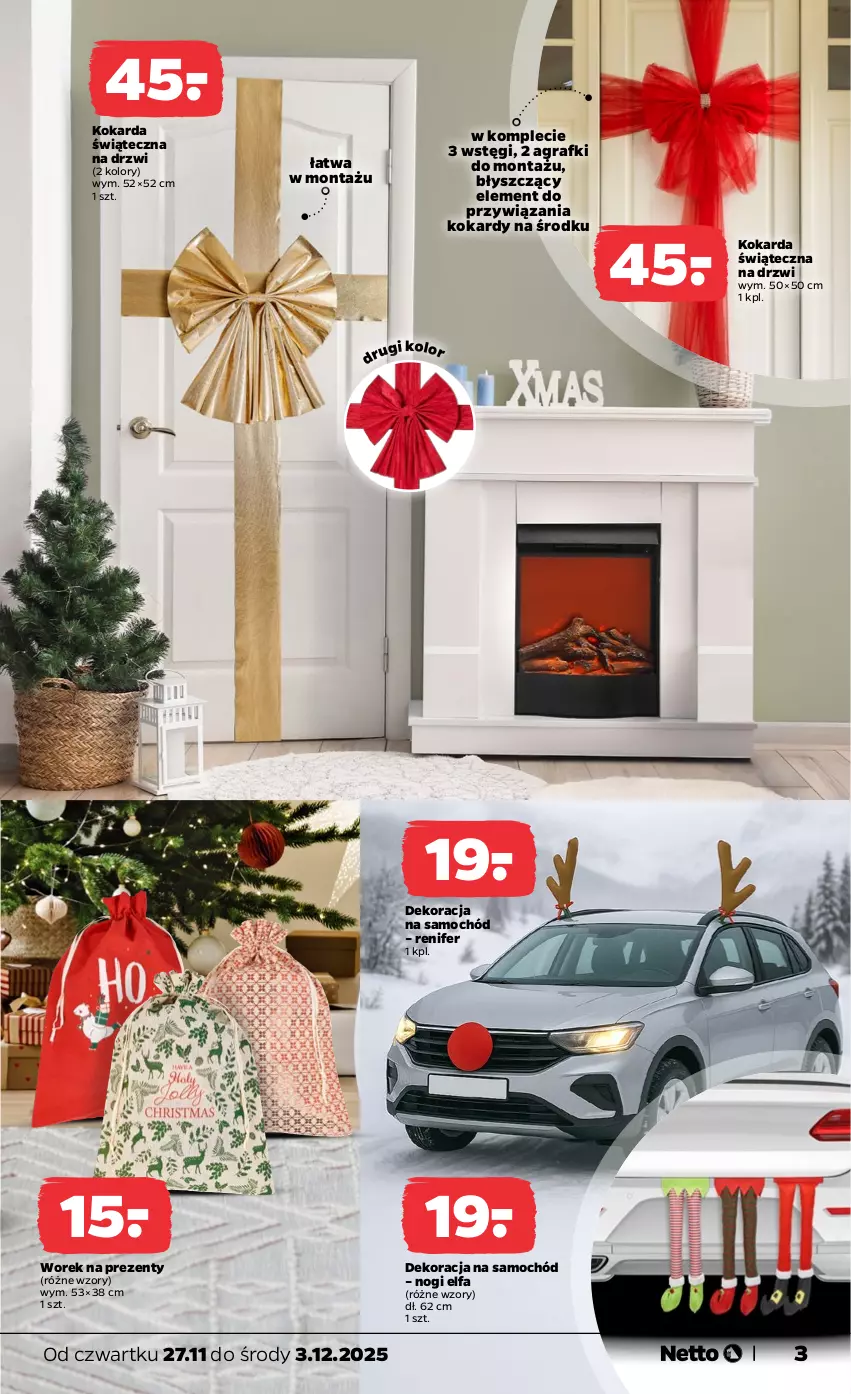 Gazetka promocyjna Netto - Od Czwartku Przemysłowa - ważna 27.11 do 03.12.2025 - strona 3 - produkty: Drzwi, Fa, Gra, Renifer, Samochód