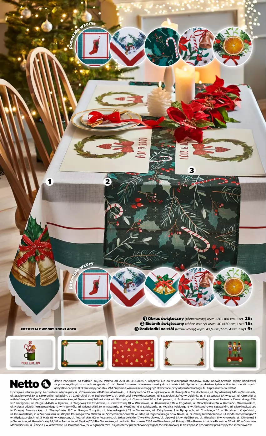 Gazetka promocyjna Netto - Od Czwartku Przemysłowa - ważna 27.11 do 03.12.2025 - strona 8 - produkty: Bieżnik, Fa, Gry, Karp, Kujawski, Obrus, Podkład, Podlaski, Sok, Stock, Stół, Top, Wino