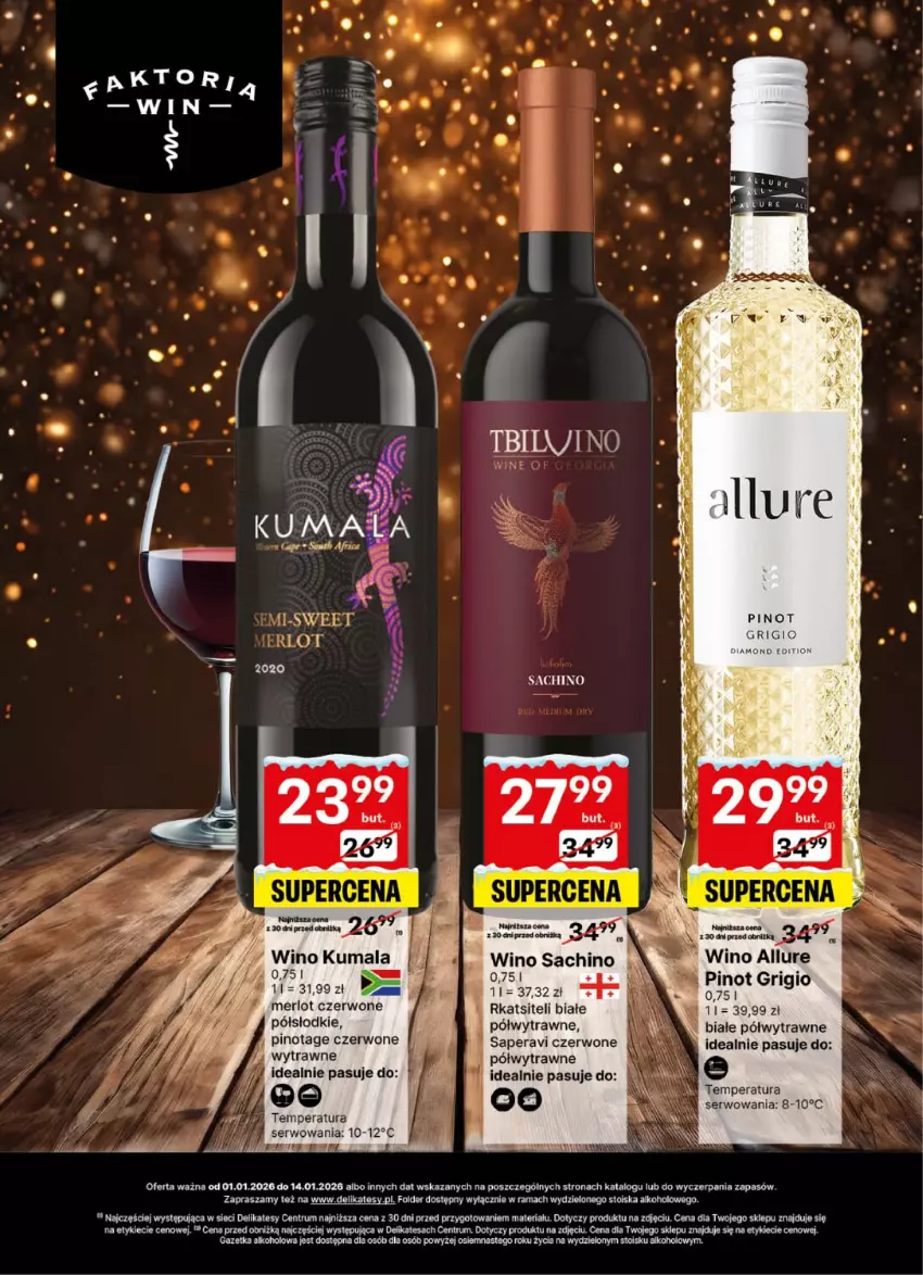 Gazetka promocyjna Delikatesy Centrum - Delibarek DC01-DC02 - ważna 01.01 do 14.01.2026 - strona 4 - produkty: Merlot, Pinot Grigio, Rama, Rum, Ser, Wino