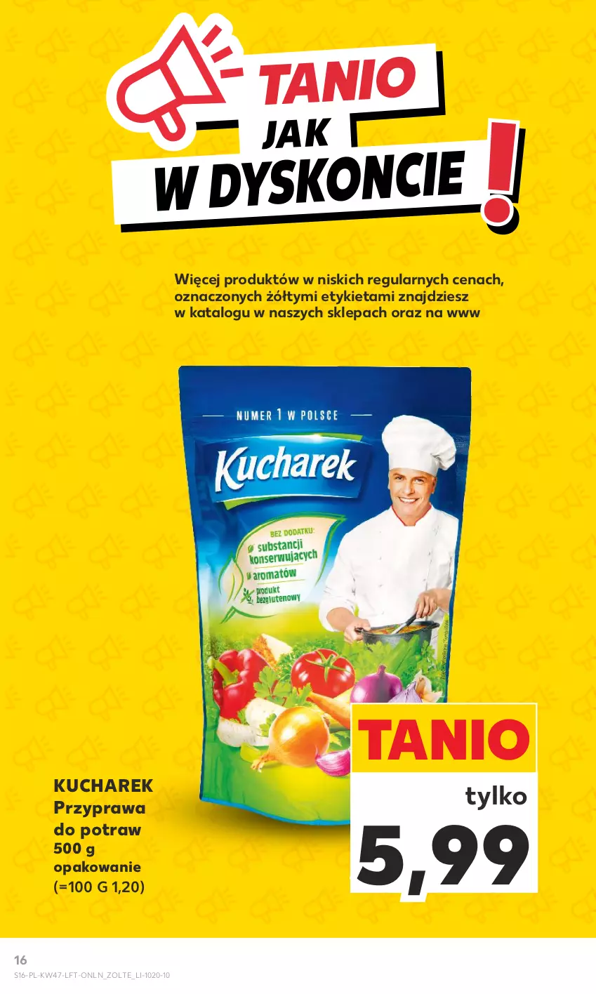Gazetka promocyjna Kaufland - Gazetka tygodnia - ważna 23.11 do 29.11.2023 - strona 16 - produkty: Kucharek, Przyprawa do potraw